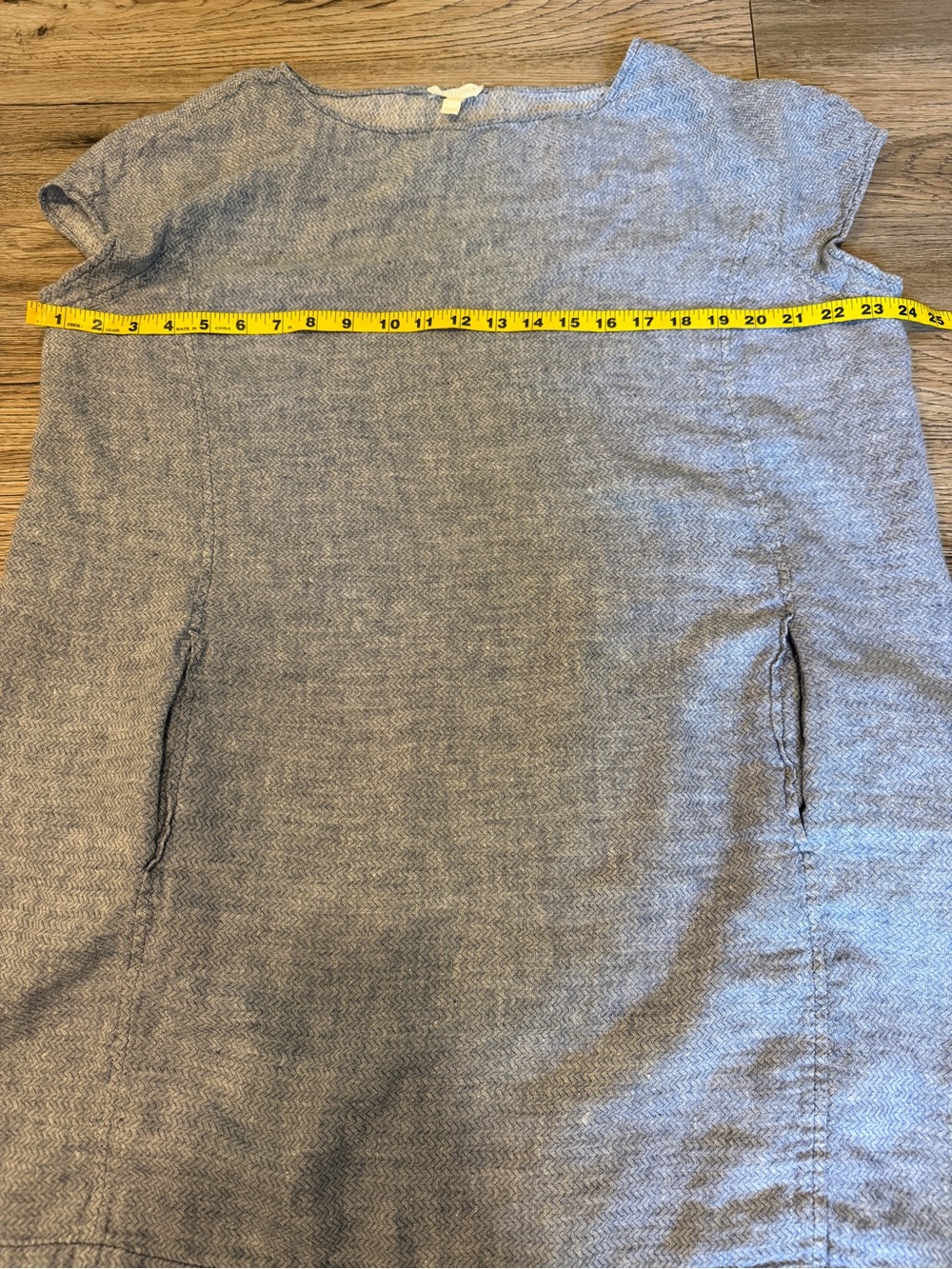 Eileen Fisher Shift Dress Organic Linen Costal Natural Fiber - Picture 6 of 6